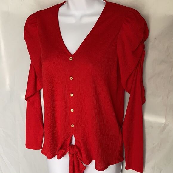 Michael Kors ladies red blouse size XS NEW - Picture 10 of 10